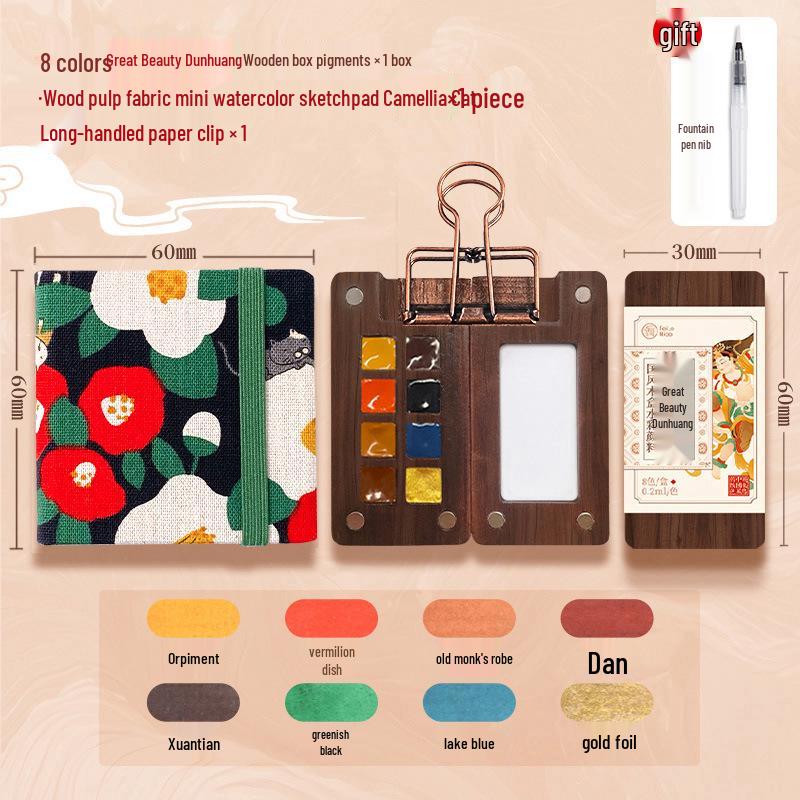 Feile Mini Travel Watercolor Set - Portable Solid Palette for Bird Painting