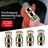 Tire Wear Prevention Valve Cap Car Pressure Monitor 36 PSI 2.4 Bar Sensor Stem Caps for Cars Motorcycles Bicycles Visual Tri-Color Alarm Easy To Read