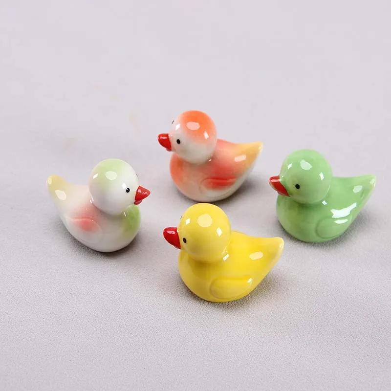 1-4pcs Funny Duck Ceramic Crafts Chopstick Shelf Cute Healing Series Office Decompression Ceramic Duck Ornament For Home