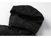 CrossTrapstar Men's Hooded Winter Jacket with Back Embroidery - American Street Loose Fit Hip Hop Style Cotton Coat