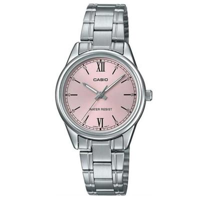 Standard Stainless Steel Pink Dial Analog Watch LTP-V005D-4B2 Women's 3-Hand