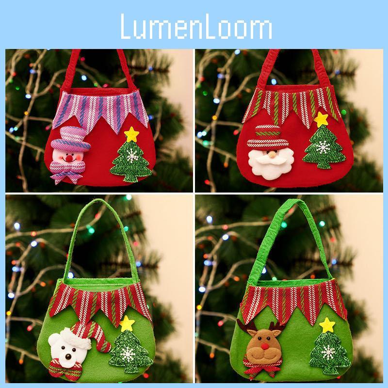 Christmas Gift Bag For Presents With Non Woven Fabric And Festive Cartoon Style