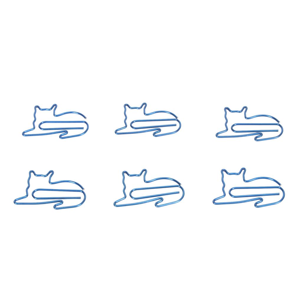 100 Stück Katzenform Büroklammern Rutschfestigkeit Verhindert Reißen Rostschutz Metallische Büroklammern f