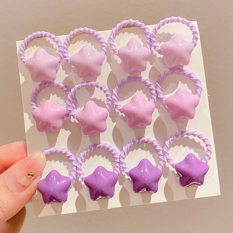 2024 Kid-Friendly Hair Accessories Set - Elastic Cartoon Hair Ties & Ropes for Girls, No-Pain Design