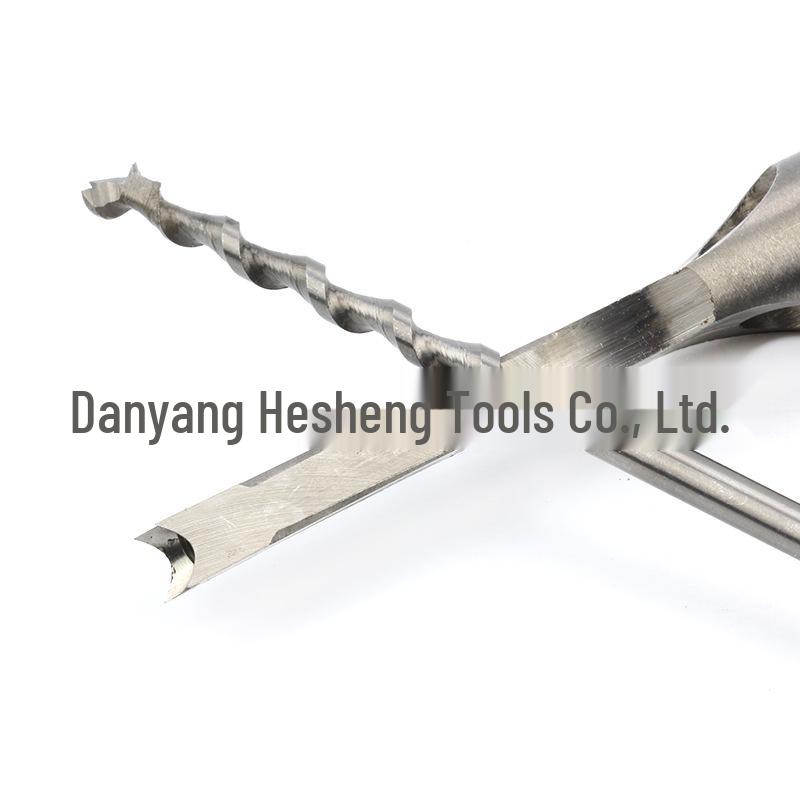 4pc Extended Square Hole Drill Set for Woodworking Tenon Machines