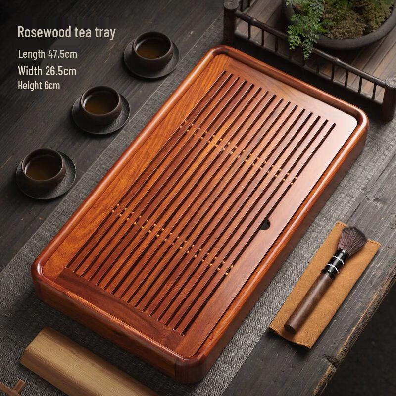 Solid Wood Tea Tray with Water Storage