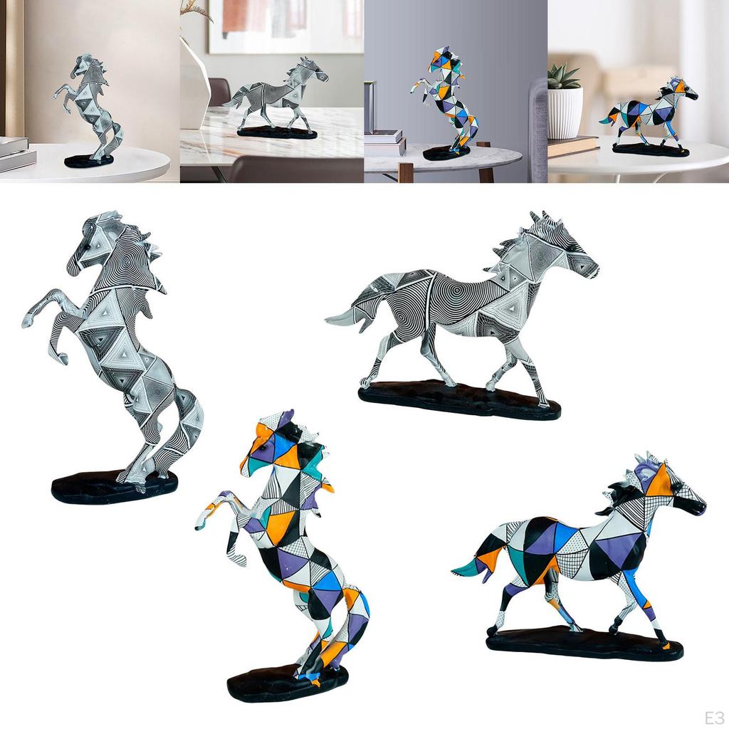 Horse Statues Animal Sculptures Decorating Souvenirs Gifts Collectible Resin Figurines for