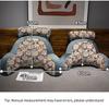 Retro Printed Headboard Cushion Plump Filling Soft Waist Protection Mats Large Backrest Sofa Hug Pillow Home Bedroom Study Office Reading Pillow