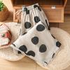 DIMANAF 2026 Summer New Plus Size Women Long Pants Vintage Loose Elastic Waist Casual Lady Bottoms Printing Black