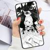 Demon Slayer Anime para LG G8 G8S G8X V30 V35 V40 V50 V60 ThinQ Q60 K40 K50 K30 K41 K51 K61 K71 K92 Funda Negra para Teléfono
