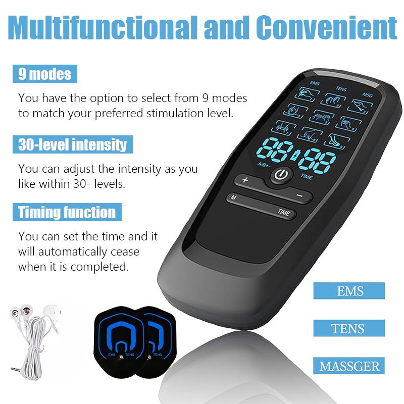 Ems Electric Muscle Stimulator USB Physiotherapy Tens Unit Machines Pulse Impulse Massage Slimming Machine Electro Stimulator