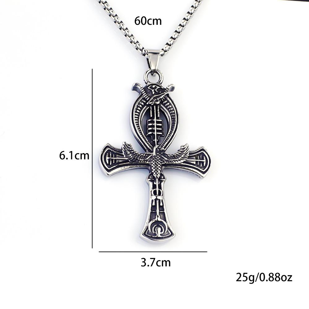 New European and American Ankh Titanium Steel Pendants for Men and Women Viking Cross Necklace Pendants