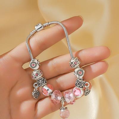1PC Fashionable Design Crystal Glass Women's Bracelet, Suitable for Daily Wear As Holiday Gifts
