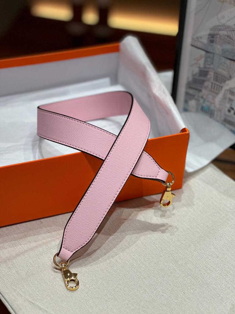 Lagerfeld Epsom Wide Leather Strap With High-Grade Leather Edge Handcrafted Exquisite Single Leather Cowhide Adjustable Strap Wide Leather Strap