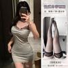 Sexy Lace Bodycon Dress Elegant Pure Desire Sleepwear Temptation Tank Mini Dress Lace V Neck Hot Sexy Korean Women Top 2Z3G