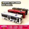 Children's Simulated Bus Model Door-opening with Light and Sound Effect Inertial Vehicle Sightseeing Bus Children Xmas Toy