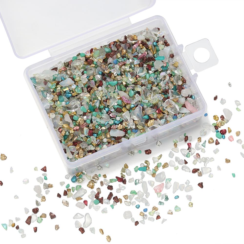 50g/Box Mixed Glass Crystal Crushed Stone Epoxy Resin Fillers Material for DIY Resin Jewelry Making Accessories Nail Art Crafts