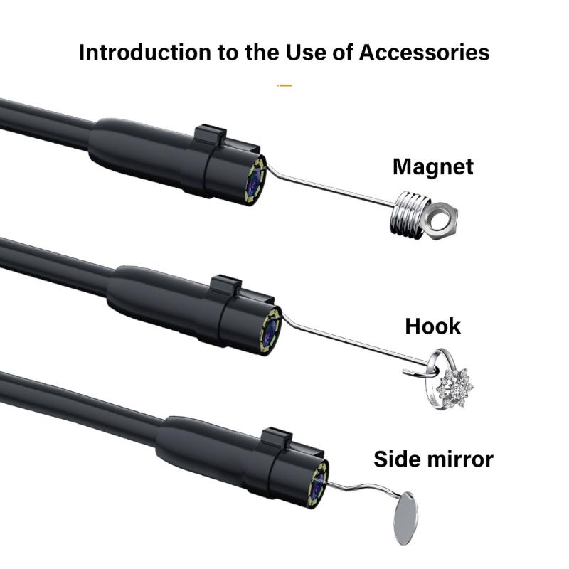 1080P High Resolution Inspection Camera 4.3 Inch Screen Easy Carry Borescope for Automotive Machinery Maintenance
