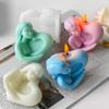 Creative Heart in Hand Silicone Candle Mold Wedding Decoration Candle Molds Silicone Texture for Projects and Candle