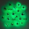 3D LED Spider & Bat Halloween Window Decoration Lights (Purple & Green)