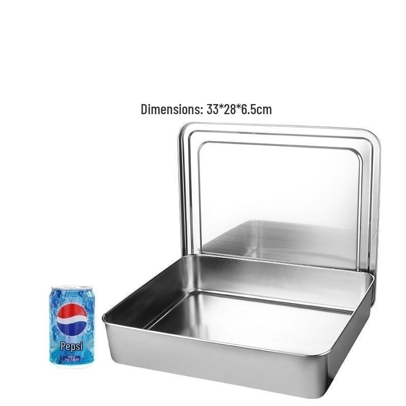 Stainless Steel Condiment and Ingredient Storage Box Set with Lids