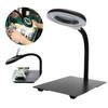 40LED Desk Magnifier Light Metal Base 15X Flexible Magnifying Lamp for Engraving ReadingUS Plug