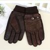 Gloves Men's Winter Cycling Motorcycle Windproof Cold Insulation Durable Warm Leather Touch Screen Anti-Slip Thick Pile