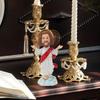 Solcelledrevet Bilpynt Automatisk Svingende Jesus Bobblehead Dukke Leke Religiøs Statue Biltilbehør Dansende Ristende Hjemmedekor