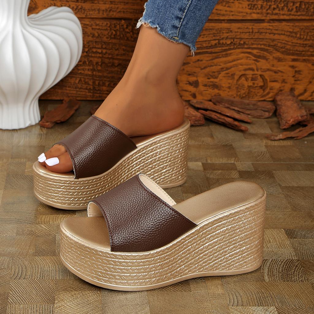 Mode 2025 Neue Sommer Damen Sandalen Plateauschuhe High Heels Damen Casual Keilschuhe Pantoletten Damen Outdoor Sandalen Sandalias De Mujer