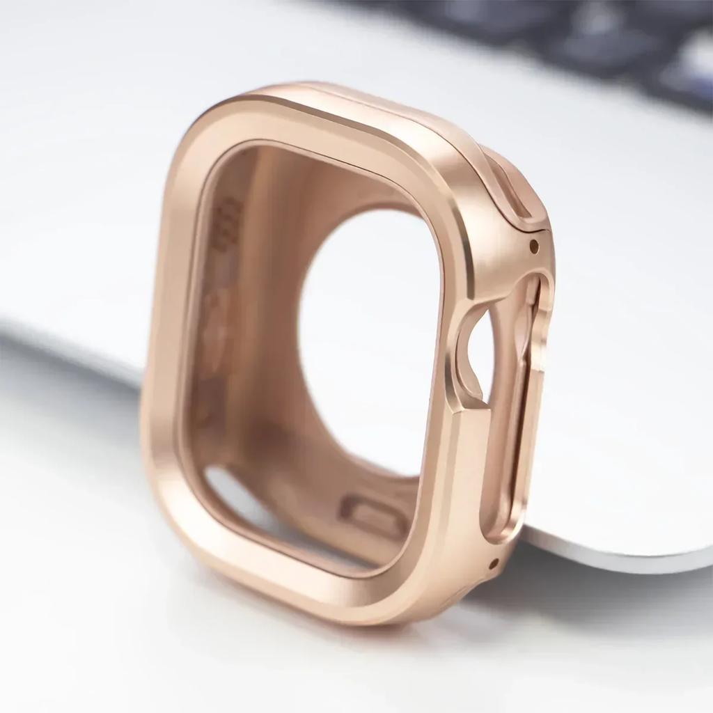 Metal Cover for Apple Watch Ultra Case 49mm 45mm 41mm 44mm 40mm Bumper Frame Shell Protector for iWatch Series SE 8 Ultra 7 6 5