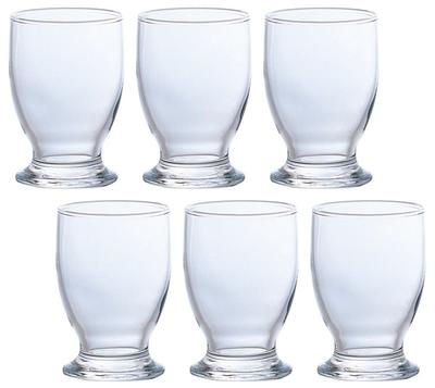 Adelia Glass Clear Modern Glass Clear 105ml Set of 6 Made In Japan B-6238