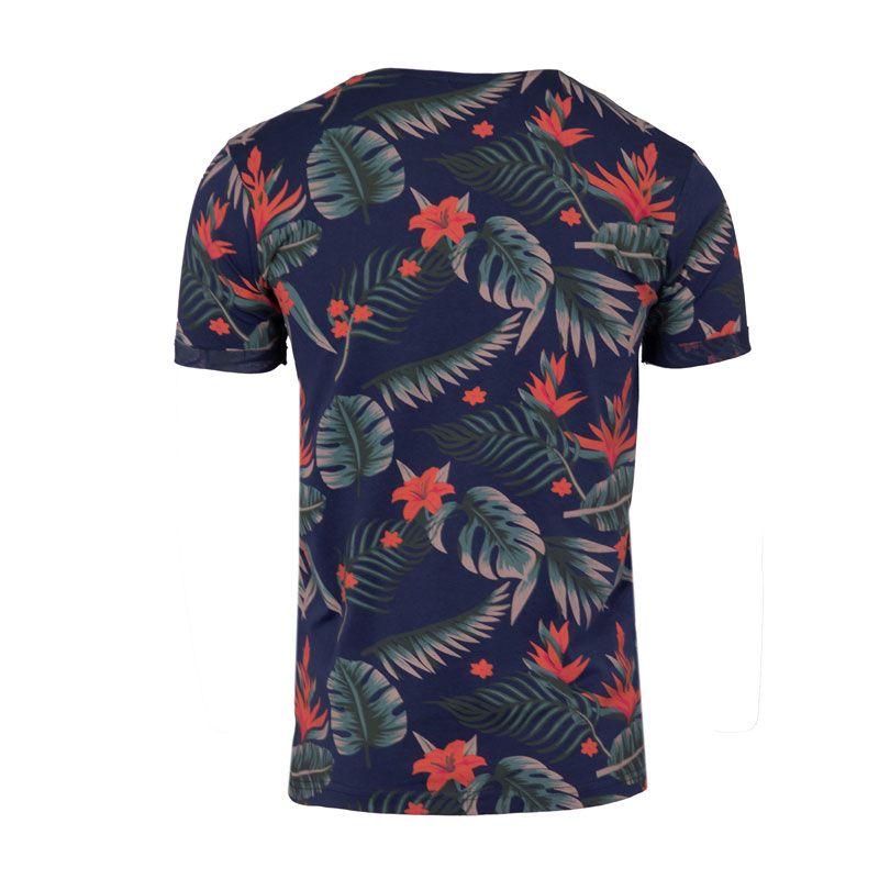 Pánské tričko s tropickým potiskem monet BLAGGIO