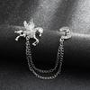 Alloy Wing Horse Chain Brooch Zodiac Pony Pins Women Men Clothing Accessory Suit Lapel Corsage  Year Gift