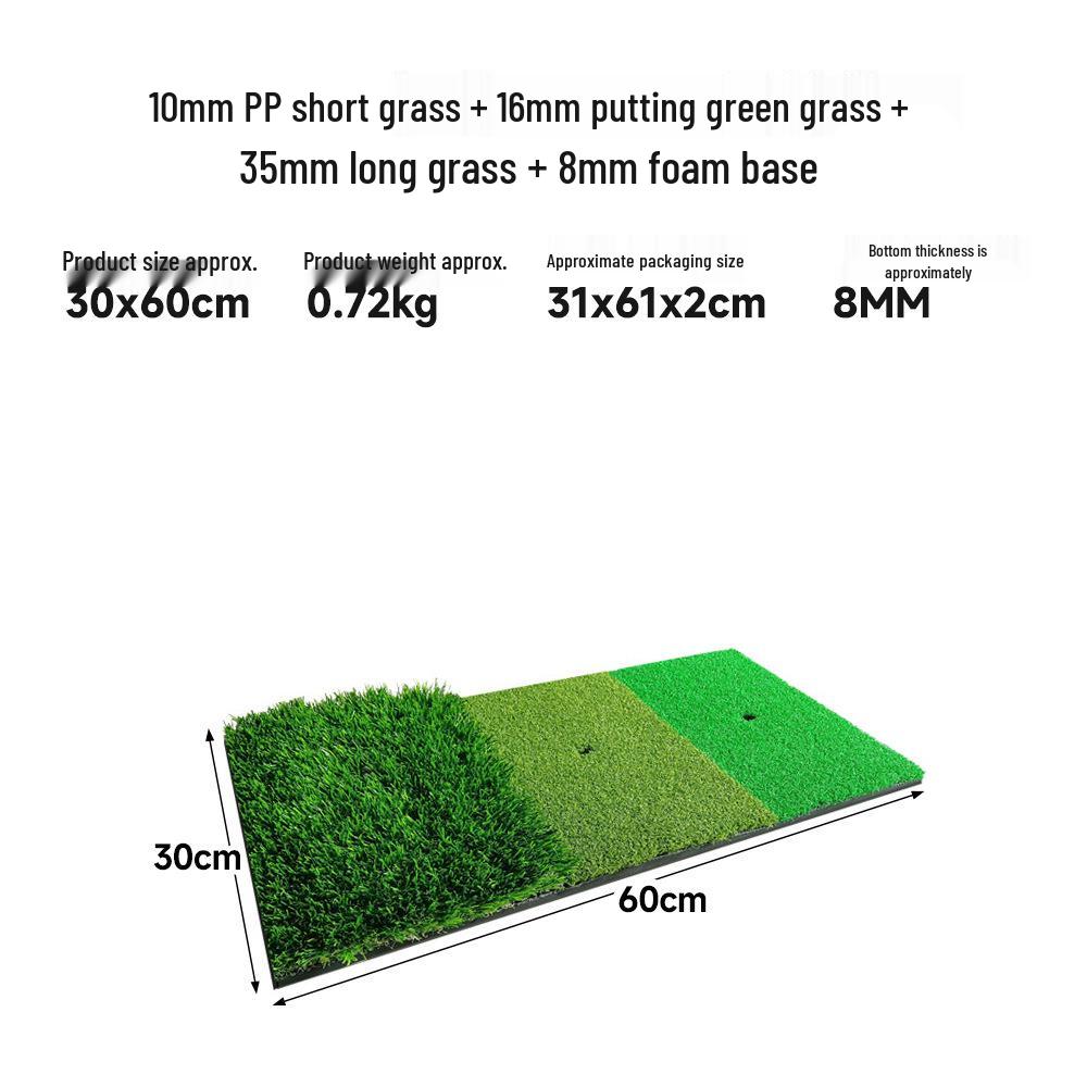 Portable Golf Practice Set: Indoor/Outdoor Swing Trainer & Chipping Net with Three Grass Hitting Mat