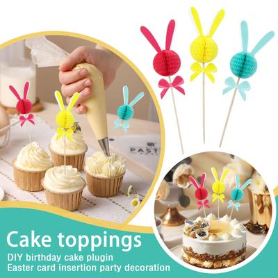 Birthday Cake Add- DIY Easter Topper Party Decorations 12pcs