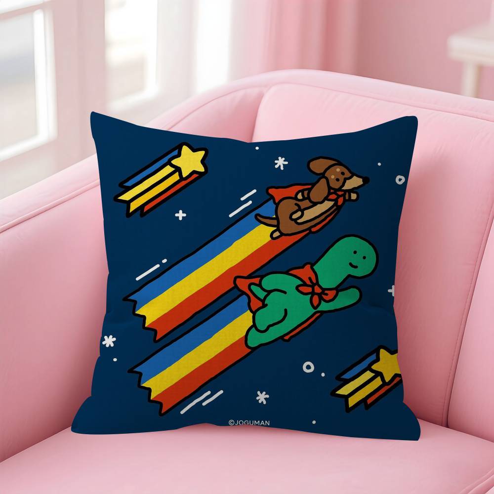 Cartoon J-Joguman S-Studio Personalized Pillow Cover Kids Bedroom Wild Party Decor Pillowcase Kid Birthday Shower Gift