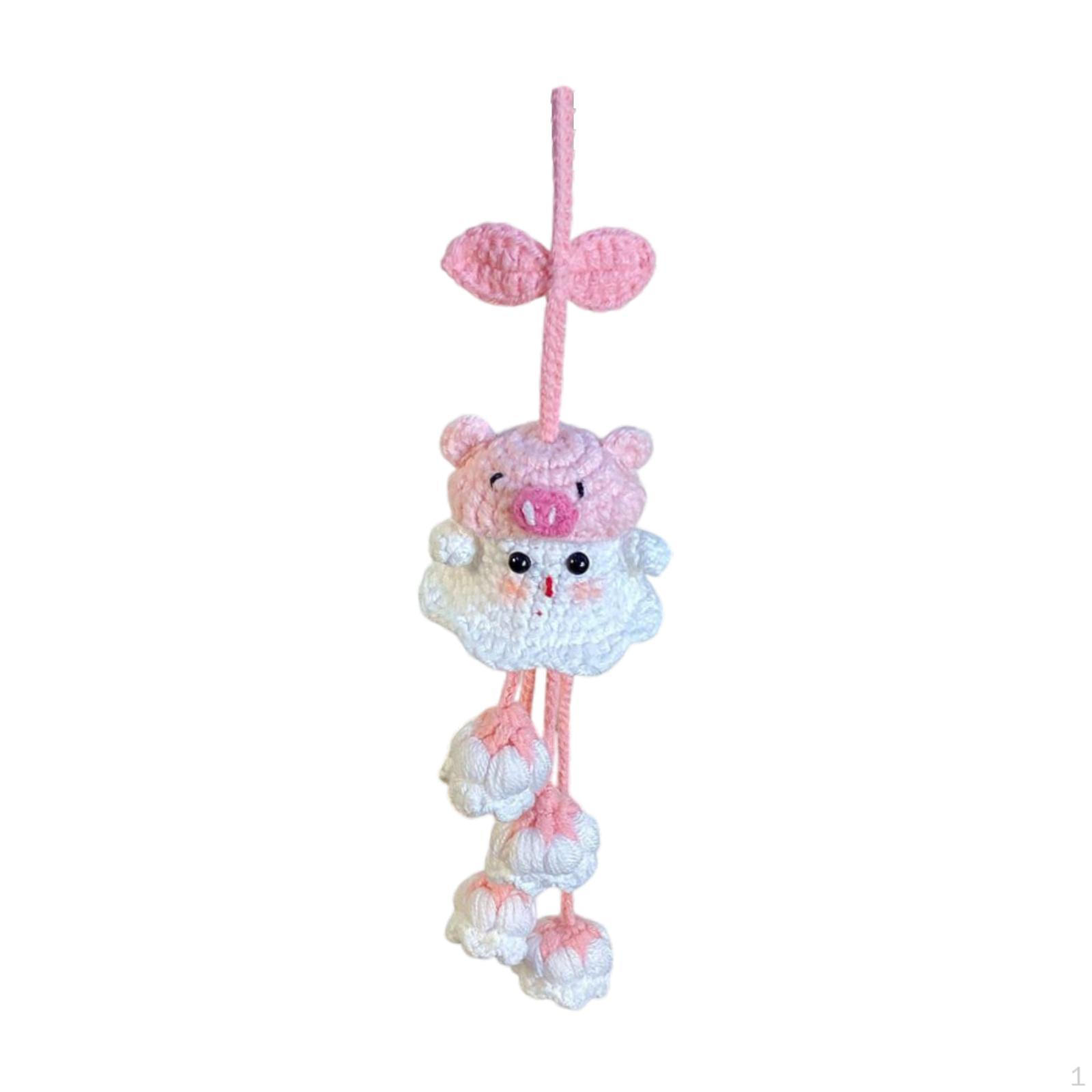 

Bag Pendant Hanging Decoration Fashion Gift Knitting Charm Flowers Keychain Key for Keys