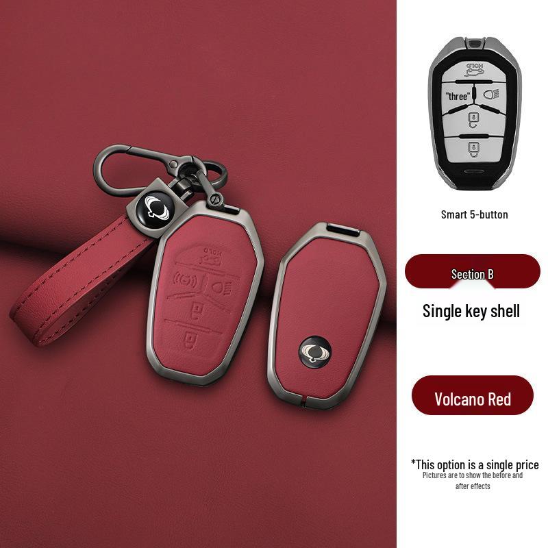 Premium Metal Shell Protective Key Case for Ssangyong Korando, Tivoli, Rexton 5-Button Remote