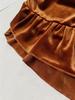 Jupe Rétro Volants Velours Doré Grande Taille Automne/Hiver 2025 - Style Européen & Américain pour Femmes