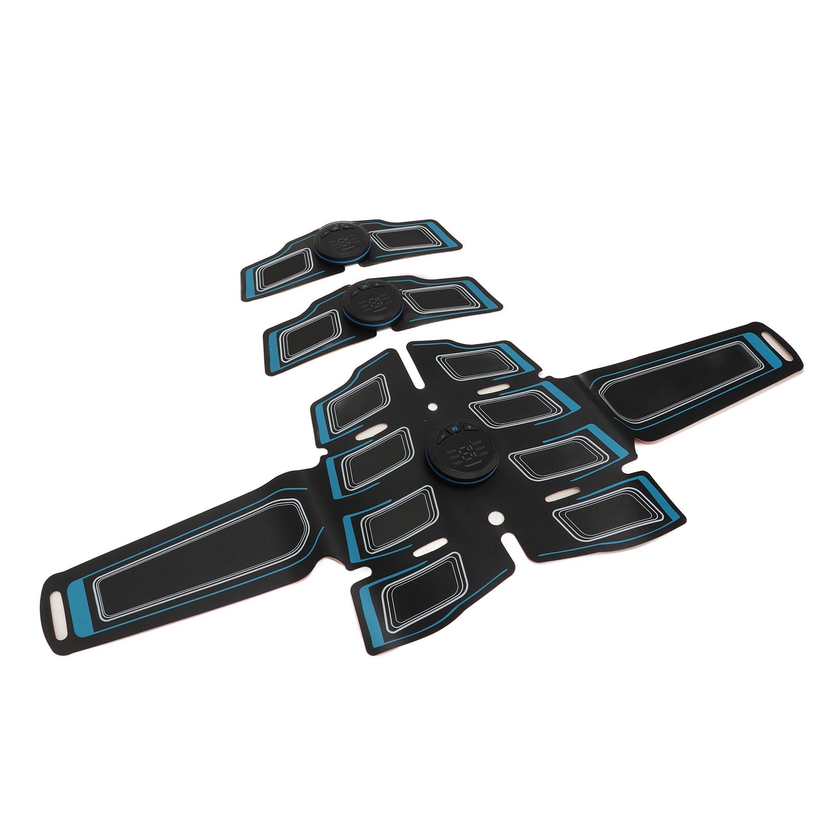 Abdominal Exercise Belt with 3 Main Units 6 Modes 15 Adjustable Strengths Portable Abs Stimulator for Home Gym