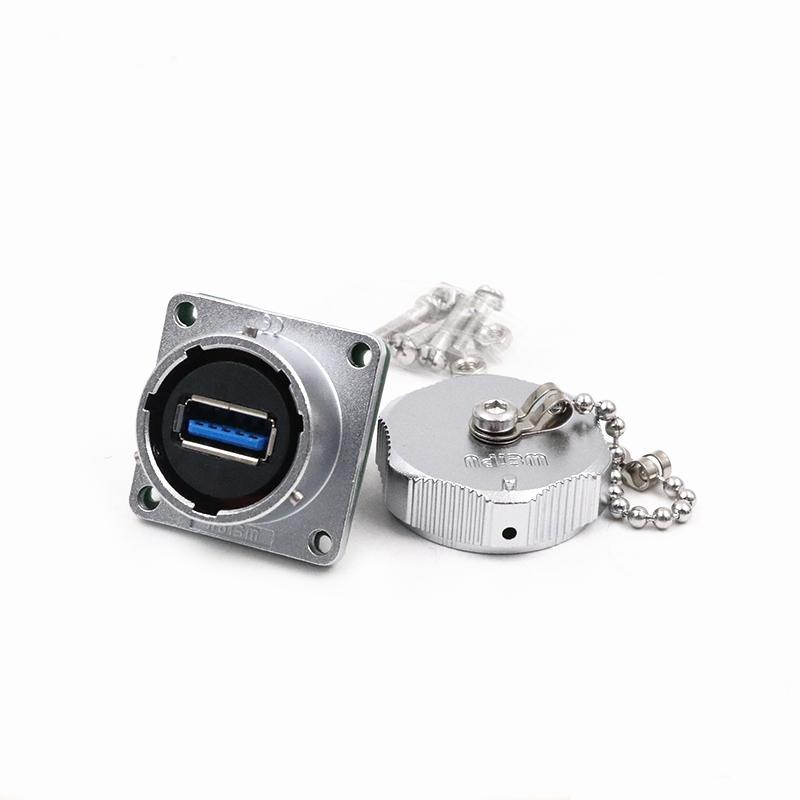 

WEIPU WY24 USB3.0 TE+Z Metal Industrial Waterproof IP67 M24 USB Connector Male Plug Female Socket Quick USB3.0 Data Adapter