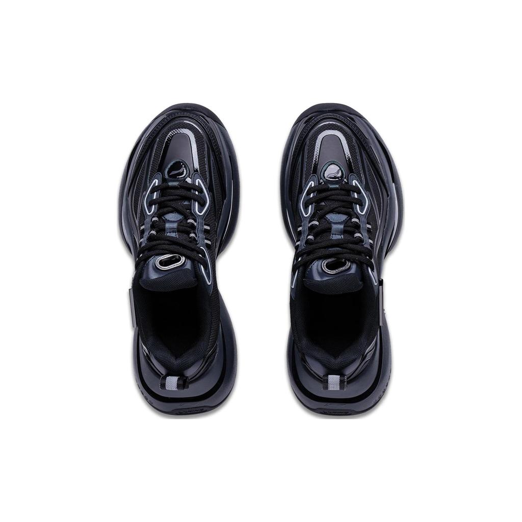 Li Ning Project* Spirituelle Leere Rutschfeste und abriebfeste Low-Top-Freizeitschuhe für Damen, Schwarz, AGLT038-1