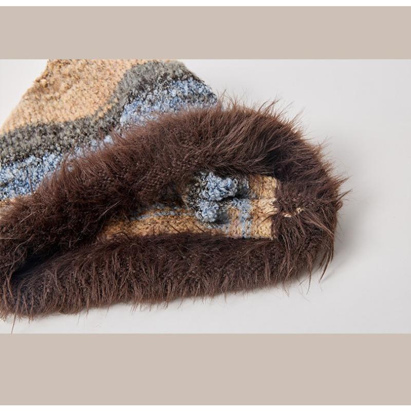 Stacking Hats for Children In Winter Big Head Circumference Woolen Yarn Hats Warm Buns Knitted Cold Hats