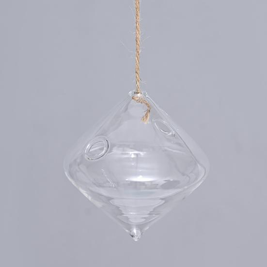 3 Pcs Hanging Glass Planter Clear Plant Propagation Stations Hydroponic Flower Vase for Indoor Home Office Living Room Decor
