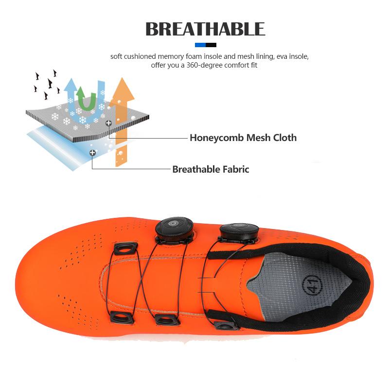 Professioanal Men Road Cycling Sneakers Bike Shoes SPD MTB Sole Flat Racing Speed Trail Mountain Bicycle Footwear Pedal Sports