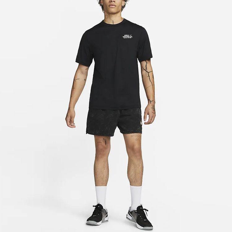 Nike T Shirts Men's Black Crew Neck Moderate DX0907-010