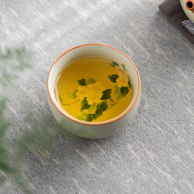 Huang Ru Kiln Master Cup High-end Open Film Can Be Raised Retro Tea Cup Tea Cup Tea Bowl Gift Box Light Luxury Business Gift