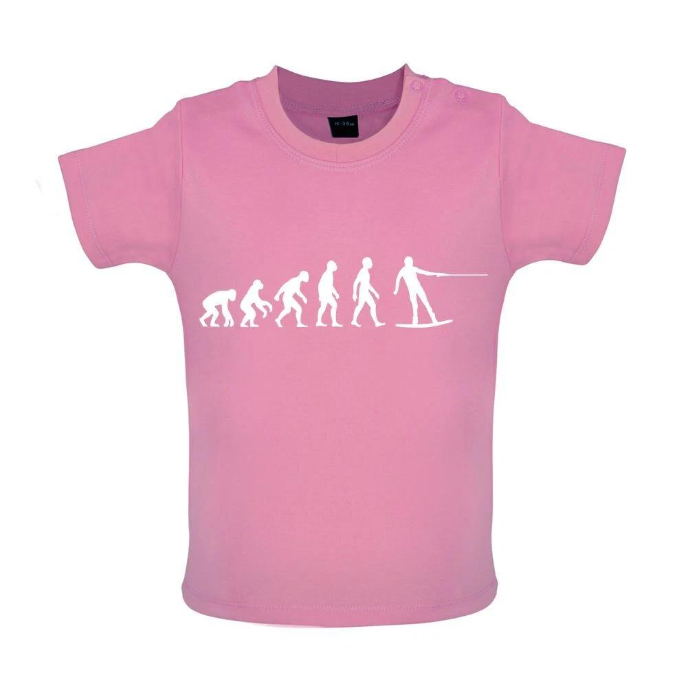 Evolution of Man Wakeboard - Baby Kids Boys Girls Unisex T-Shirt / Babygrow - Wakeboarding Watersport 150