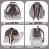 Transparent Leather Bird Carrier with Food Cup - Breathable, Double-Shoulder Portable Handbag for Bird Travel