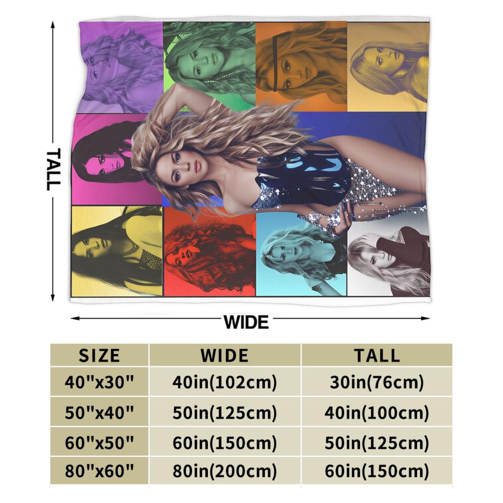 Shakira Blanket Singer Pop Super Soft Novelty Plush Throw Blanket For Living Room Travel Flannel Bedspread Bed Cover